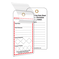 &eacute;tiquettes SGH auto-plastifiantes pour le milieu de travail, Papier cartonn&eacute;, 3" la x 6" h, Anglais The Estey Group
