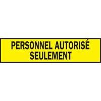Ruban de signalisation pour barricade, Français, 3" la x 200' lo, 3,5 mils, Noir sur jaune The Estey Group