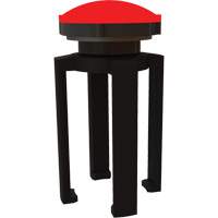 PLUS Barrier System Strobe Light Bracket & Red Strobe Light, Black The Estey Group