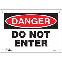 "Do Not Enter" Sign, 7" x 10", Plastic, English The Estey Group