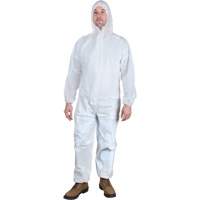 Hooded Coveralls, 2X-Large, White, Microporous The Estey Group
