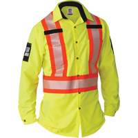 Ripstop High-Visibility Long Sleeve Shirt, Polyester, Small, High Visibility Lime-Yellow The Estey Group