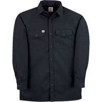 Twill Work Shirt with Snap, Men's, Small, Black The Estey Group