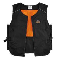 Chill-Its&reg; 6260 Lightweight Phase Change Cooling Vest with Packs, Small/Medium, Black The Estey Group