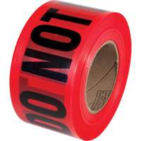 Ruban pour barricades Danger Do Not Enter PrimeGuard, Anglais, 3" la x 1000' lo, Noir/rouge The Estey Group