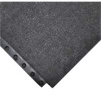 24/Seven&reg; Locksafe&reg; Anti-Fatigue Mat, Smooth, 3' x 3' x 5/8", Black, Natural Rubber The Estey Group
