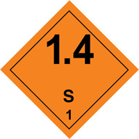 Hazardous Material Handling Labels, 4" L x 4" W, Black on Orange The Estey Group