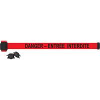 Wall Mount Barrier, Plastic, Magnetic Mount, 7', Red Tape The Estey Group