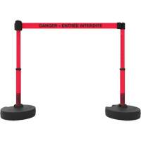 Plus Barrier Post Set, Plastic, 42" H, Red Tape, 15' Tape Length The Estey Group