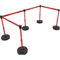 Plus Barrier Post Set, Plastic, 42" H, Red Tape, 15' Tape Length The Estey Group