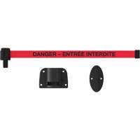Plus Wall Mount Barrier System, Plastic, Screw Mount, 15', Red Tape The Estey Group