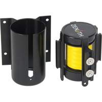 Wall Mount Barrier with Magnetic Tape, Steel, Screw Mount, 7', Yellow Tape The Estey Group