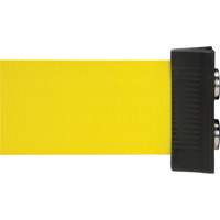 Wall Mount Barrier with Magnetic Tape, Steel, Screw Mount, 7', Yellow Tape The Estey Group