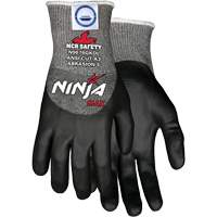 Ninja&reg; Max Cut Resistant Gloves, Size Medium, 10 Gauge, Bi-Polymer Coated, Dyneema&reg; Shell, ASTM ANSI Level A3 The Estey Group