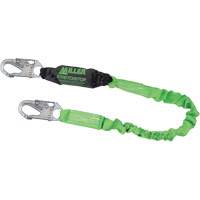 Miller&reg; StretchStop&reg; Shock-Absorbing Lanyard, 6', Locking Snap Hook Center, Locking Snap Hook Leg Ends, Polyester The Estey Group