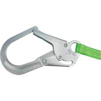 Miller&reg; HP Shock-Absorbing Lanyard, 4', Locking Rebar Hook Center, Locking Snap Hook Leg Ends, Polyester The Estey Group
