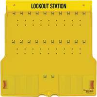 Poste de cadenassage trilingue recouvert, Cadenas Aucune, Capacit&eacute; de 20, Cadenas Non compris The Estey Group