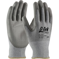 G-Tek&reg; PolyKor&reg; Cut Resistant Gloves, Size Small, 13 Gauge, Polyurethane Coated, Polyethylene Shell, ASTM ANSI Level A4/EN 388 Level 5/EN 388 Level D The Estey Group
