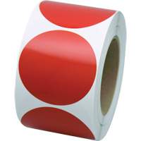 Formes de marquage, Cercle, 3" lo x 3" la, Rouge, Vinyle The Estey Group