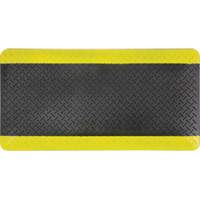 Anti-Fatigue Matting, Diamond, 1-2/3' x 3-1/4' x 3/4", Black/Yellow, Polyurethane The Estey Group