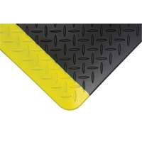 Anti-Fatigue Matting, Diamond, 1-2/3' x 3-1/4' x 3/4", Black/Yellow, Polyurethane The Estey Group