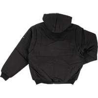 Blouson d'aviateur en toile lourde avec capuchon, Hommes, Petit, Noir The Estey Group