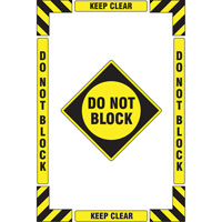 Trousse de marquage du sol ?Keep Clear Do Not Block? (se tenir &agrave; l&eacute;cart - ne pas encombrer), Adh&eacute;sif, Anglais avec pictogramme The Estey Group