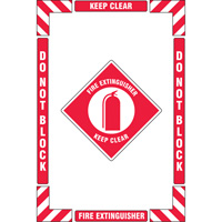 Trousse de marquage du sol ?Fire Extinguisher? (extincteur), Adh&eacute;sif, Anglais avec pictogramme The Estey Group