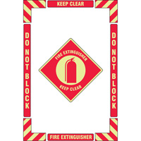 Trousse de marquage du sol ?Fire Extinguisher? (extincteur), Adh&eacute;sif, Anglais avec pictogramme The Estey Group