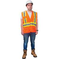 CSA-Compliant High-Visibility Surveyor Vest, High Visibility Orange, Medium, Polyester The Estey Group