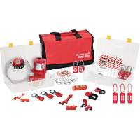 Trousse de cadenassage avec cadenas en thermoplastique de qualit&eacute; sup&eacute;rieure Zenex, Ensemble &eacute;lectrique, 27 composants compris The Estey Group