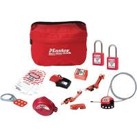 Trousse de cadenassage standard avec cadenas en thermoplastique Zenex, Ensemble &eacute;lectrique/Vanne, 14 composants compris The Estey Group