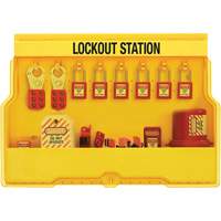 Station de cadenassage dappareils &eacute;lectriques de qualit&eacute; sup&eacute;rieure, Cadenas Thermoplastique, Capacit&eacute; de 16, Cadenas Compris The Estey Group