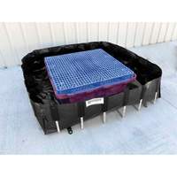 Ultra-IBC Berm&reg; Spill Berm, 400 US gal. Capacity, 6' W x 6' L x 18" H, L-Bracket The Estey Group