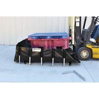 Ultra-IBC Berm&reg; Spill Berm, 400 US gal. Capacity, 6' W x 6' L x 18" H, L-Bracket The Estey Group
