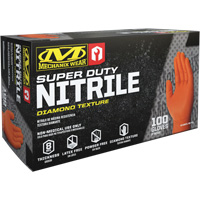 Super Duty Disposable Gloves, 9/Medium, Nitrile, 8-mil, Powder-Free, Orange The Estey Group
