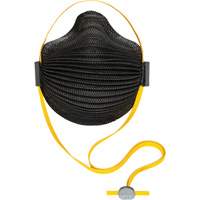 AirWave M Series Black Disposable Masks with SmartStrap&reg; & Full Foam Flange, N95, NIOSH Certified, Medium/Large The Estey Group