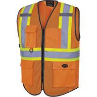 6960 Veste de s&eacute;curit&eacute; &agrave; maille en avant, Orange haute visibilit&eacute;, Moyen, Polyester The Estey Group