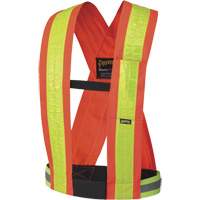 5593 Safety Sash, High Visibility Orange, Yellow Reflective Colour, One Size The Estey Group