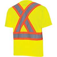 6991 Bird's-Eye Safety Shirt, Polyester, 3X-Large, High Visibility Lime-Yellow The Estey Group