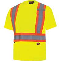 6991 Bird's-Eye Safety Shirt, Polyester, 3X-Large, High Visibility Lime-Yellow The Estey Group