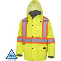 5031 Waterproof Quilted Safety Parka, High Visibility Lime-Yellow, Small The Estey Group