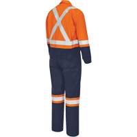 7702BB FR-Tech&reg; 2-Tone Safety Coverall, Size 36, Navy Blue/Orange, 10 cal/cm² The Estey Group