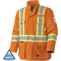 5533 Flame-Resistant Safety Parka, Small, High Visibility Orange, 58 cal/cm² The Estey Group