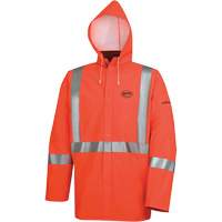 576J High-Visibility FR Rain Jacket, Small, High Visibility Orange The Estey Group
