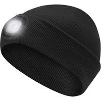 5678 Tuque en tricot avec lampe frontale &agrave; DEL, Doublure en Molleton, Taille unique, Noir The Estey Group