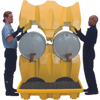 Ultra-Drum Rack 4-Drum Containment System without Drain, 53" L x 53" W x 77.8" H, 3000 US gal. Capacity The Estey Group