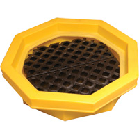 Ultra-Drum Tray avec grille, 32" lo x 32" la x 8,1" h, Cap. de d&eacute;versement 21,1 gal. US The Estey Group