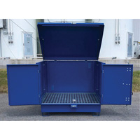 Palette de d&eacute;versement en acier avec couvercle rigide S-4 Ultra, 61" lo x 54,4" la x 52" h, Capacit&eacute; de charge 4700 lb The Estey Group