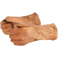 Endura&reg; 505BS Deluxe Brown Welding Gloves, Split Cowhide, Size Large The Estey Group